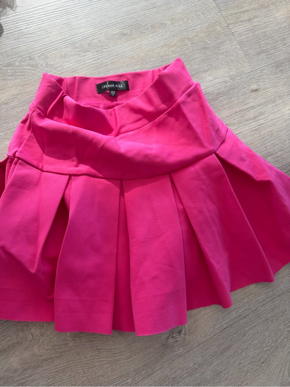French Kiss Hot Pink Pleated Mini Skort